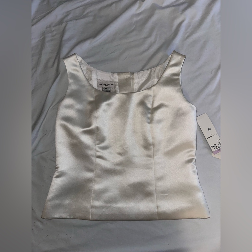 Silky Pearl Button Top Bridal